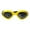 Yellow, variant on KMWGRE Durable Oval Pet Sunglasses with Adjustable Strap for Dogs and Cats Outdoor Protective Goggles Pink One Size