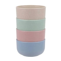 Btomtd 4pcs Microwave and Dishwasher Safe Plastic Cereal Bowls Large 11.5x7.5cm Practical Tableware Bowl for Daily Use, Multicolor