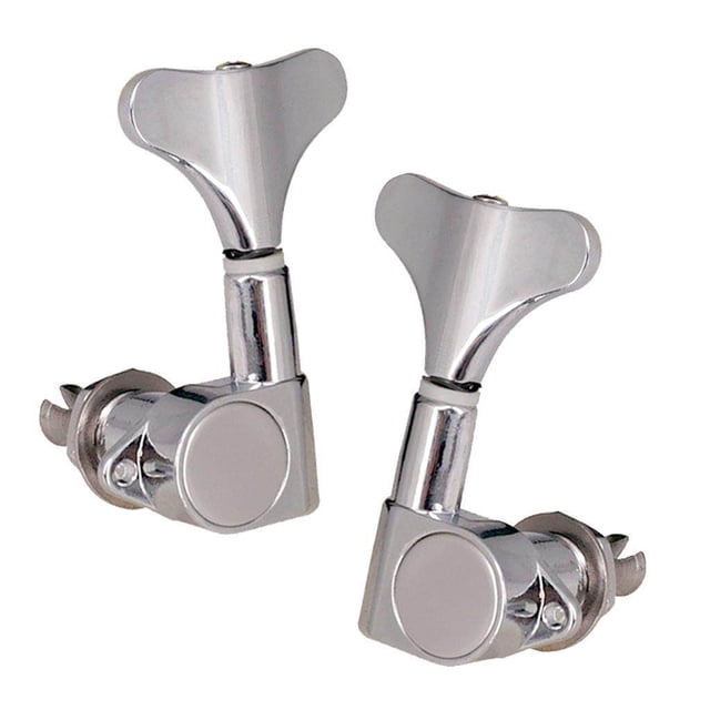 Langgg String Tuning Peg Tuner Sealed Machine Head Button for 2L3R Electric Bass Bass Part Silver 2L3R