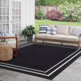 thumbnail image 2 of Nourison  Sandy Indoor / Outdoor Solid Area Rug Black/Ivory 10' x 14' 10' x 14' Black Rectangle, 2 of 5