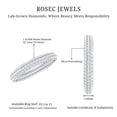 thumbnail image 6 of Rosec Jewels Lab Diamond Full Eternity Ring - Wedding Anniversary Ring - EF-VS Grade - Ready to Gift, 18K White Gold, US 11.00, 6 of 7