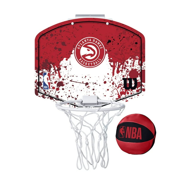 Minicanasta de baloncesto WILSON, equipo de la NBA, Atlanta Hawks