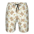thumbnail image 3 of Logiee Kawaii Bear Print Mens Swim Trunks Quick Dry Board Shorts,Breathable Hawaii Beach Shorts Swimwear Bathing Suits-Large, 3 of 6