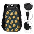 thumbnail image 3 of Salouo Blue Striped Sunflower A Pattern Extra Large Travel Laptop,Backpack with USB Charging Port College Backpack Business Work Bag Casual Daypack Fits for Men & Women, 3 of 7