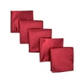 thumbnail image 4 of 5-Pack Set Men's Solid Color Pocket Square Handkerchief, 4 of 4