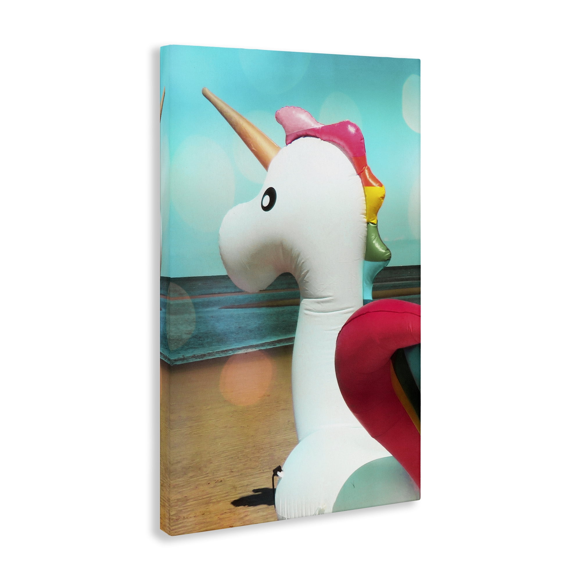 Stupell Industries Unicorn Basking in Bokeh Fantasy & Sci-Fi Painting Wrapped Canvas Art Print Wall Art, 16 x 24