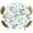 Sage green, variant on Elastic Fitted Round Tablecloth, Purple Grey Botanical Waterproof Stretch Table Cover for 55"-60" Tables, Watercolor Spring Floral Summer Leaf Washable Outdoor Tablecloths for Patio, Picnic, Camping