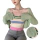 thumbnail image 4 of Chaleco de punto sin mangas para mujer, camiseta sin mangas de punto para mujer, chaleco de punto sin mangas de verano, top de punto con tirantes finos, integración sin costuras, 4 of 9