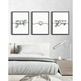 thumbnail image 6 of Set of 3 Framed Sweet Dreams Sign Wall Decor 11x14in3pcs Black Above Bed Rustic Farmhouse Plaque for Master Room Guest Room Bedroom Wall Art, 6 of 6