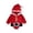 Red, variant on HNMKIU Kids Christmas Bodysuit Santa Style Long Sleeve Baby Bodysuit For Girls Festive Holiday Outfit Soft Romper Christmas Outfit Red - 0-6 Months
