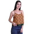 thumbnail image 2 of Moomaya Haut Court à Bretelles Spaghetti Imprimé pour Femmes Cami Tops d'Été, 2 of 5