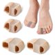 thumbnail image 2 of Separadores de dedos de gel para juanetes para dedos superpuestos para mujeres y hombres, corrector de juanetes de 2 bucles para los primeros dos dedos del pie, 10 unidades de tamaño pequeño, 2 of 5