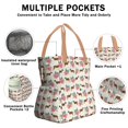 thumbnail image 3 of Saint Bernard Dog Breed and Flower Floral Drawstring Lunch Bag Women - Drawstring Lunch Bag Insulated for Work Office - Stain-Resistant Large Lunchbags for Women with Multi-Pockets, 3 of 6