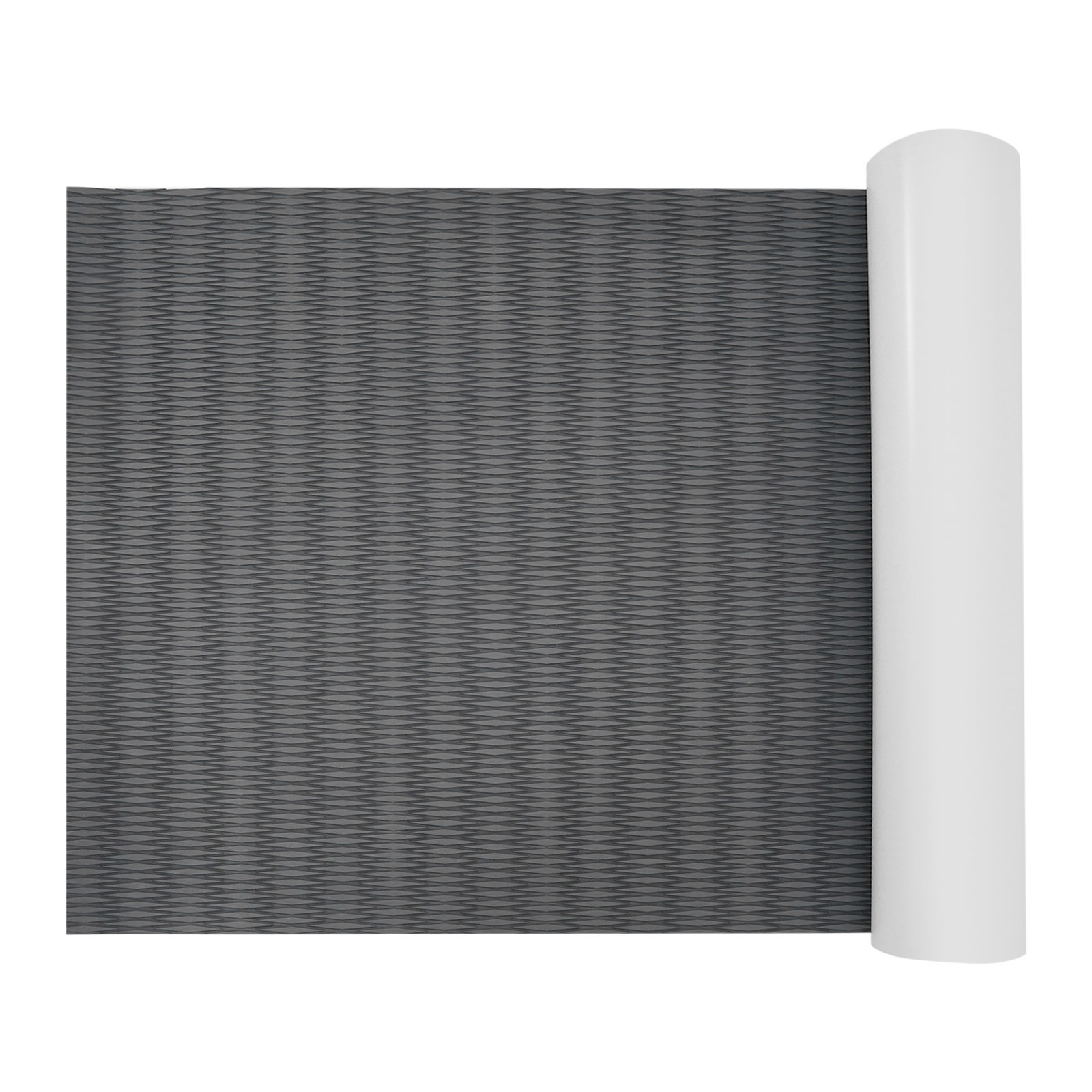 ToppiJoy EVA Foam Boat Deck Mat with Drainage Grooves, UV, Anti-Slip Mat Non-Slip Self-Adhesive Boat Flooring Mat for Yachts, Kayaks, Fishing Boats 7.87*3.87ft Dark Grey