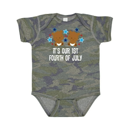 

Inktastic Twins First 4th of July Holiday Gift Baby Boy or Baby Girl Bodysuit
