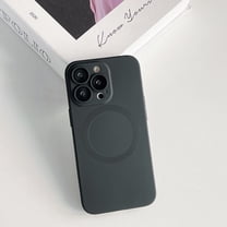 Mantto Compatible for iPhone 13 Pro Max Magnetic Case Cover, Soft Silicone Wireless Charging MagSafe Military Grade Drop Protection Shockproof Case with Lens Protectors Dustproof Cover,Black