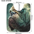 thumbnail image 3 of Dreamtimes Toiletry Mat Painting Bulldog Print, Luxury U-Shaped Toilet Rug, Soft Comfortable Contour Mat for Bathroom Floor, 17.3"x13.4", Non-Slip Absorbent Bath Carpet, Dry Quickly, Machine Washable, 3 of 4