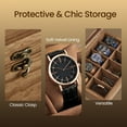 thumbnail image 2 of 10-Slot Watch Box, Watch Display Case with Large Glass Lid, Velvet Lining Jewelry Storage Holder for Men, Rustic Walnut, 2 of 5