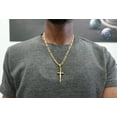 thumbnail image 5 of 18K Figaro Gold Filled Cross Crucifix Pendant Necklace for Men Women Wife Husband Religious Fashion Jewelry, 5 of 7
