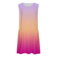 thumbnail image 4 of Liquidation d'Été 2025! Robe Grande Taille pour Femmes, Robe d'Été Décontractée Sans Manches à Col Rond Imprimée avec Poche, 4 of 5