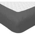thumbnail image 3 of Dazzling 600 TC Pure High Quality Egyptian Cotton Sheets 4 Piece Sheet Set Contain 15 Inch Deep Pocket Fitted Sheet With 360° Elastic Corners All Around Gray Solid Full Size, 3 of 5