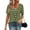 Army Green, variant on Women's Round Neck Short Sleeve Printed Layered Top Casual Summer Blouse Soft Polyester Spandex