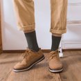 thumbnail image 4 of Flmtop 1 Pair Men Solid Color Breathable Cotton Ribbed Elastic Middle Tube Crew Socks, 4 of 7