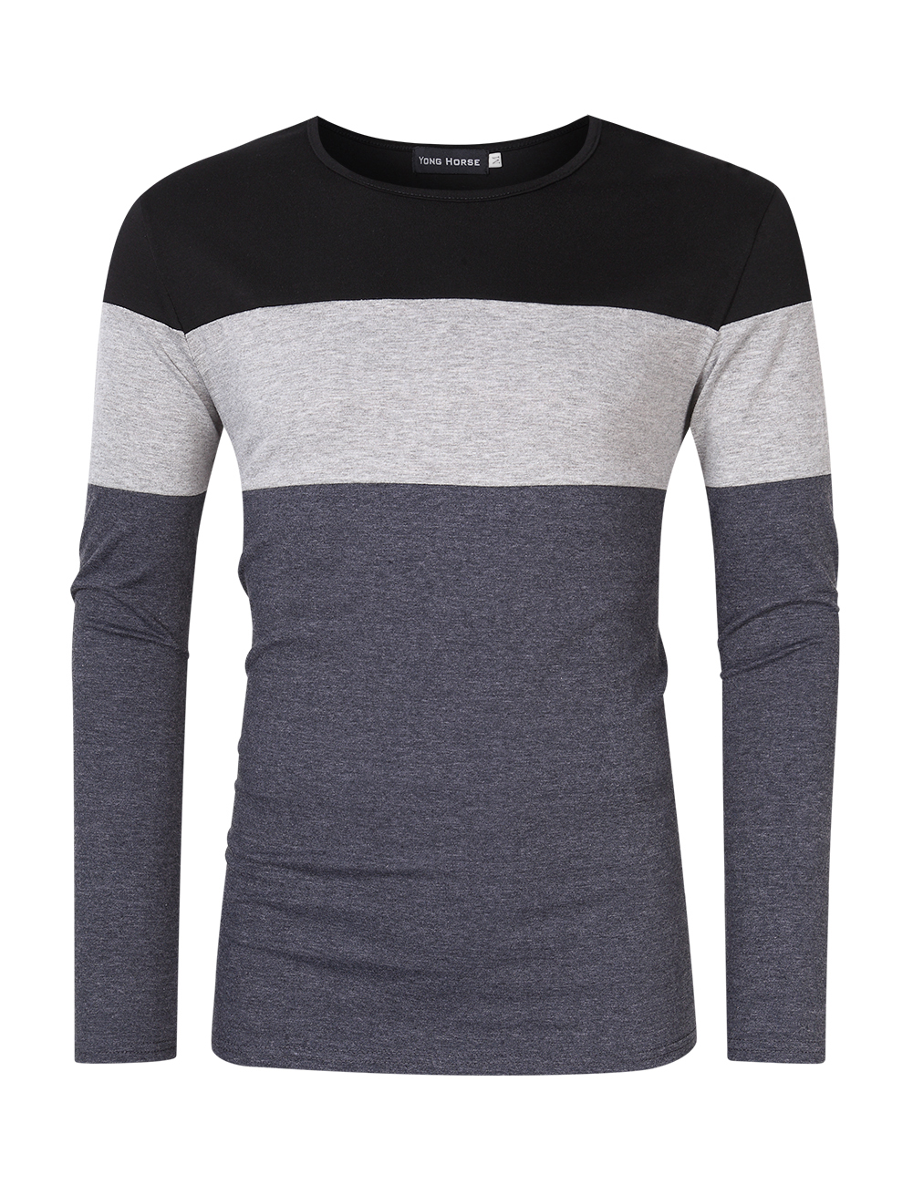 Men's color block long sleeve shirt Clearance