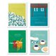thumbnail image 1 of Compendio Positively Green, paquete de 4 tarjetas de amistad, los mejores amigos (cuatro diseños diferentes, una tarjeta cada una con sobres), 1 of 1