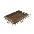 thumbnail image 3 of Bgsha Plateau de Service en Bois Massif Design Moderne pour Table à Thé et sous-Verres, 3 of 10