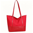 thumbnail image 5 of Tanyzvel Women’s Work Laptop Two Tone Tote Bag, Waterproof Nylon PU Wide Handle Zipper Office Handbag, 5 of 5