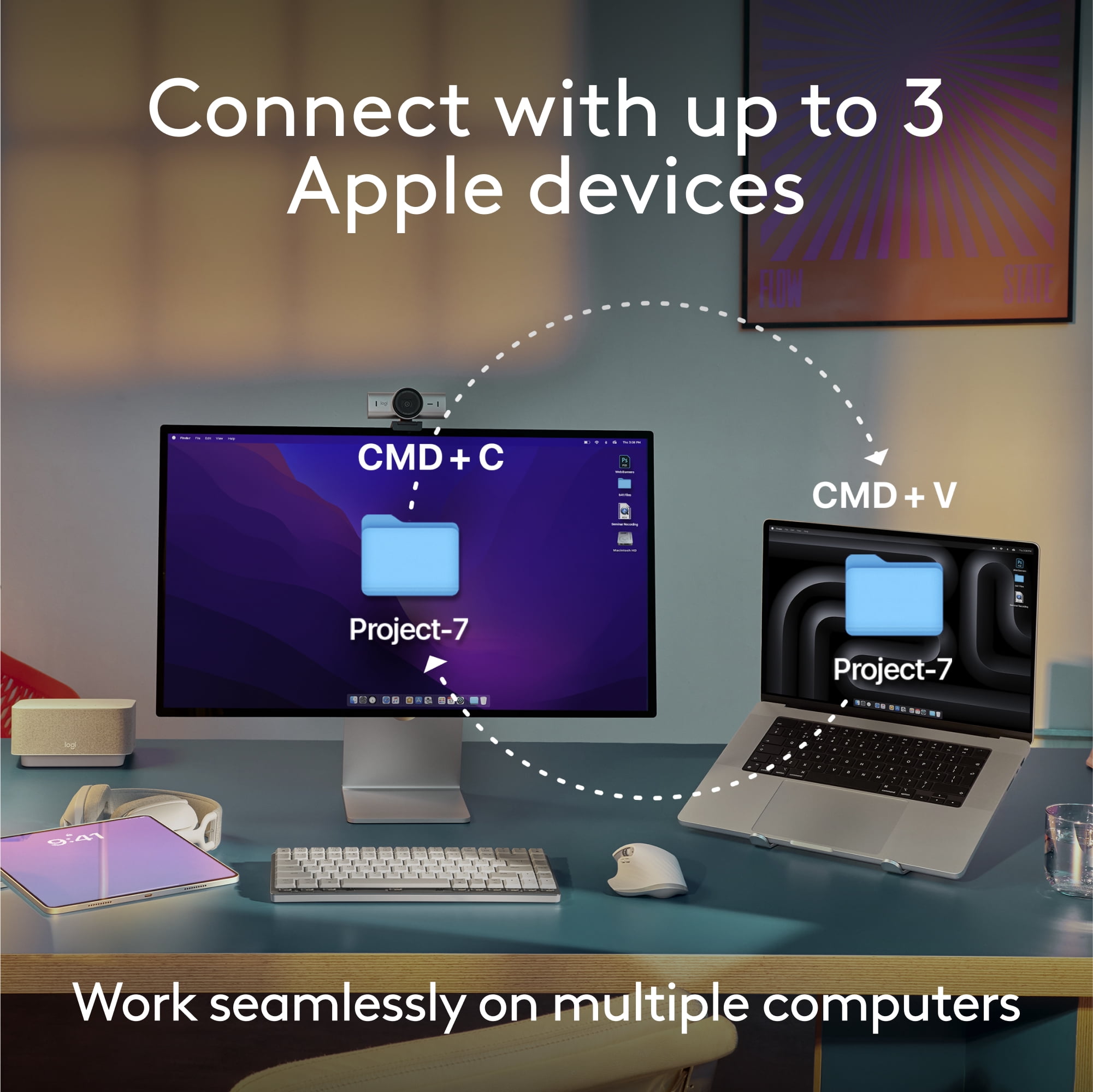 Logitech MX Keys S for Mac, Wireless Keyboard, Fluid, Precise Laptop-Like Typing, Programmable Keys, Backlit, Bluetooth