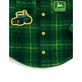 thumbnail image 6 of John Deere Toddler Boys' Fleece Lined Shacket Green Yellow Plaid, 6 of 6