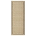 thumbnail image 4 of GlowSol 2.5'x10' Scalloped Pattern Runner Rug Solid Runner Rugs Non Slip Bedroom Runner Rug for Hallway Kitchen, Jute Color, 4 of 7