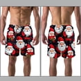 thumbnail image 3 of luoweisi Men's Beach Shorts Quick Dry Swim Trunks with Mesh Lining Christmas Santa Claus L, 3 of 5