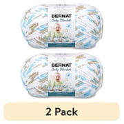(2 pack) Bernat® Baby Blanket™ #6 Super Bulky Polyester Yarn, Little Teal Dove Print 10.5oz/300g, 220 Yards