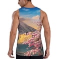 thumbnail image 3 of Fotbe Cherry Blossoms Pattern Men's Quick Dry Workout Tank Top Gym Muscle Tee Fitness Bodybuilding Sleeveless T Shirt Breathable Workout Shirt-4X-Large, 3 of 9