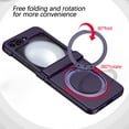thumbnail image 2 of Allytechgroup Galaxy Z Flip 4 Case Magnetic, Compatible with Magsafe Wireless Charging Ring Holder Shockproof Anti-Scratch Rugged Hard PC Back Cover Phone Case for Samsung Galaxy Z Flip4, Darkpurple, 2 of 7
