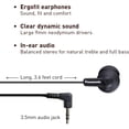 thumbnail image 2 of Panasonic ErgoFit Auriculares con cable, auriculares internos con sonido dinámico cristalino y auriculares ergonómicos de ajuste personalizado (S/M/L), conector de 3,5 mm para teléfonos y portátiles,, 2 of 5