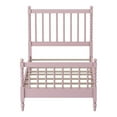 thumbnail image 3 of THOWDEE Twin Size Wood Platform Bed Frame with Gourd Shaped Headboard and Footboard, 80"L x 40.7"W x 44.9"H No Box Spring Needed, Pink, 3 of 7