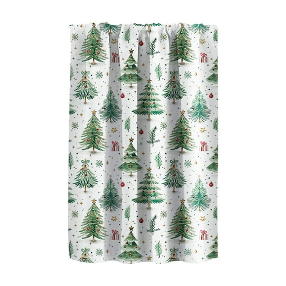 Birdeem Christmas Forest Short Curtains Kitchen Sunshade Curtains Partition Curtains Small Curtains Single Piece