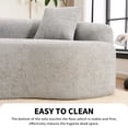 thumbnail image 6 of 110'' Cloud Couch, Black Modern Assembly Sectional Couch for Living Room, Curved Boneless Compression Modular Design, Chenille Sleeper Sofa for Bedroom Apartment Lounge, 6 of 12