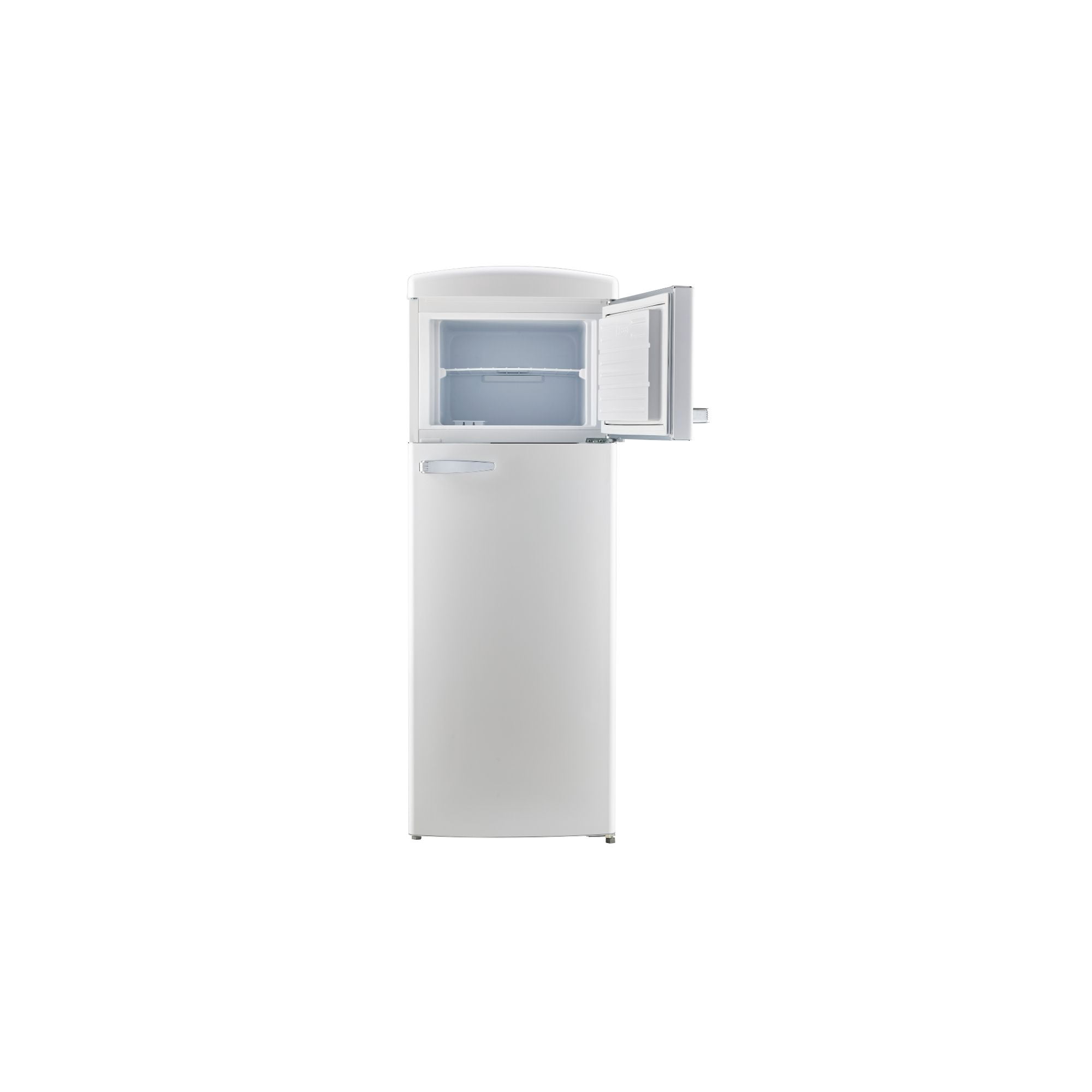 Classic Retro 7.5 cu ft Top Mount Refrigerator in Marshmallow White