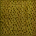 thumbnail image 1 of Ahgly Company Machine Washable Indoor Square Abstract Yellow Modern Area Rugs, 6' Square, 1 of 4