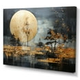 thumbnail image 2 of Designart "Golden Gleam Gold Grey wall art I" Abstract Collages Canvas Print, 2 of 5