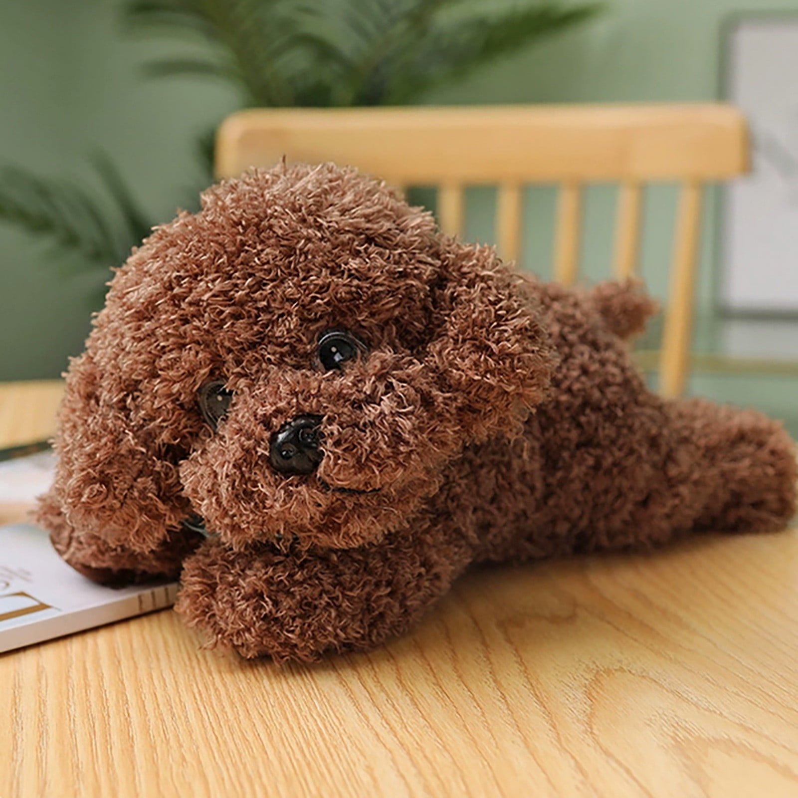 zhonghuaying Dog Stuffed Animal, Golden Doodle Puppy Plush Toy with Realist Weighted Soft dog stuffed gift for boys girls11 inches (C)