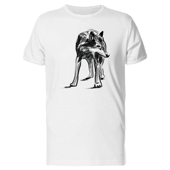 Sketch Of Wolf Tee Men's -Image by Shutterstock