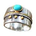 thumbnail image 2 of Anillos para mujer, regalos para mujer, anillo turquesa para mujer, joyería vintage para hombre, talla 6-10, anillo de aleación, 2 of 5
