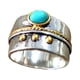 thumbnail image 2 of Anillos para mujer, regalos para mujer, anillo turquesa para mujer, joyería vintage para hombre, talla 6-10, anillo de aleación, 2 of 5