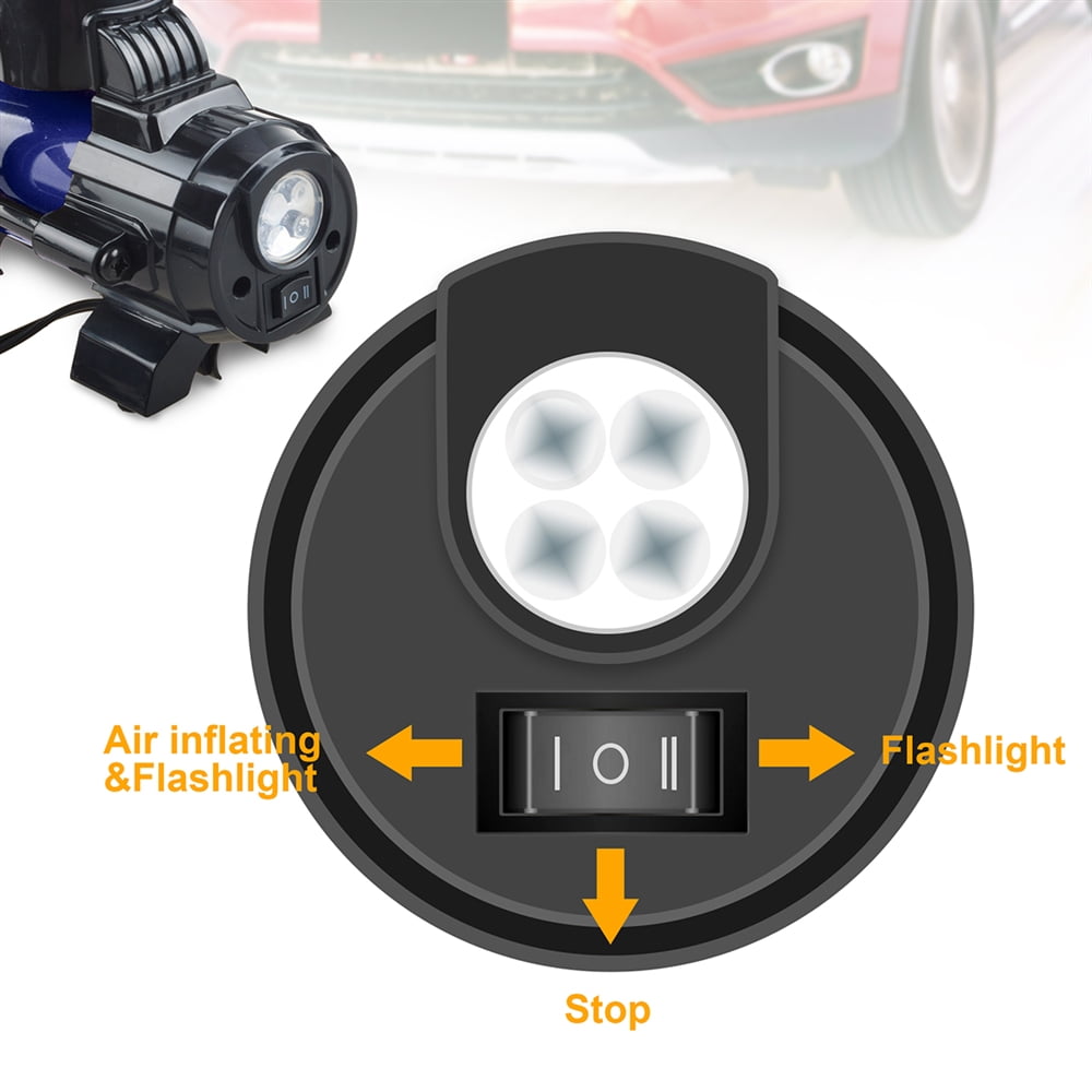 ABLEGRID 12V DC Portable 150PSI Air Compressor Car Tyre Tire Inflator Pump Auto Shut Off LED Digital Display with Carrying Bag - Blue